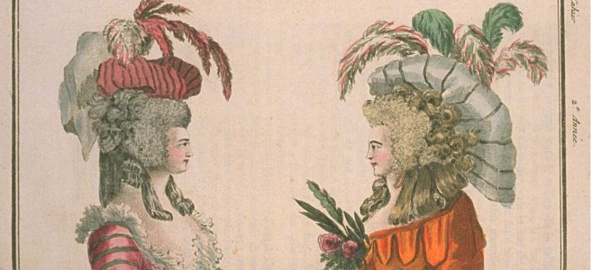 Two women facing each other.